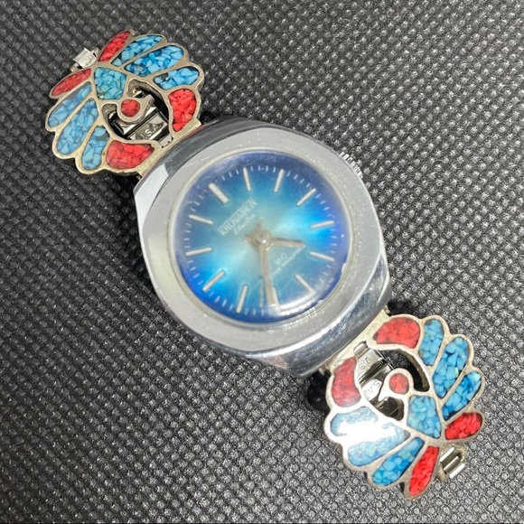 Ladies Navajo themed Watch Band with Eagle accents - Picture 3 of 8